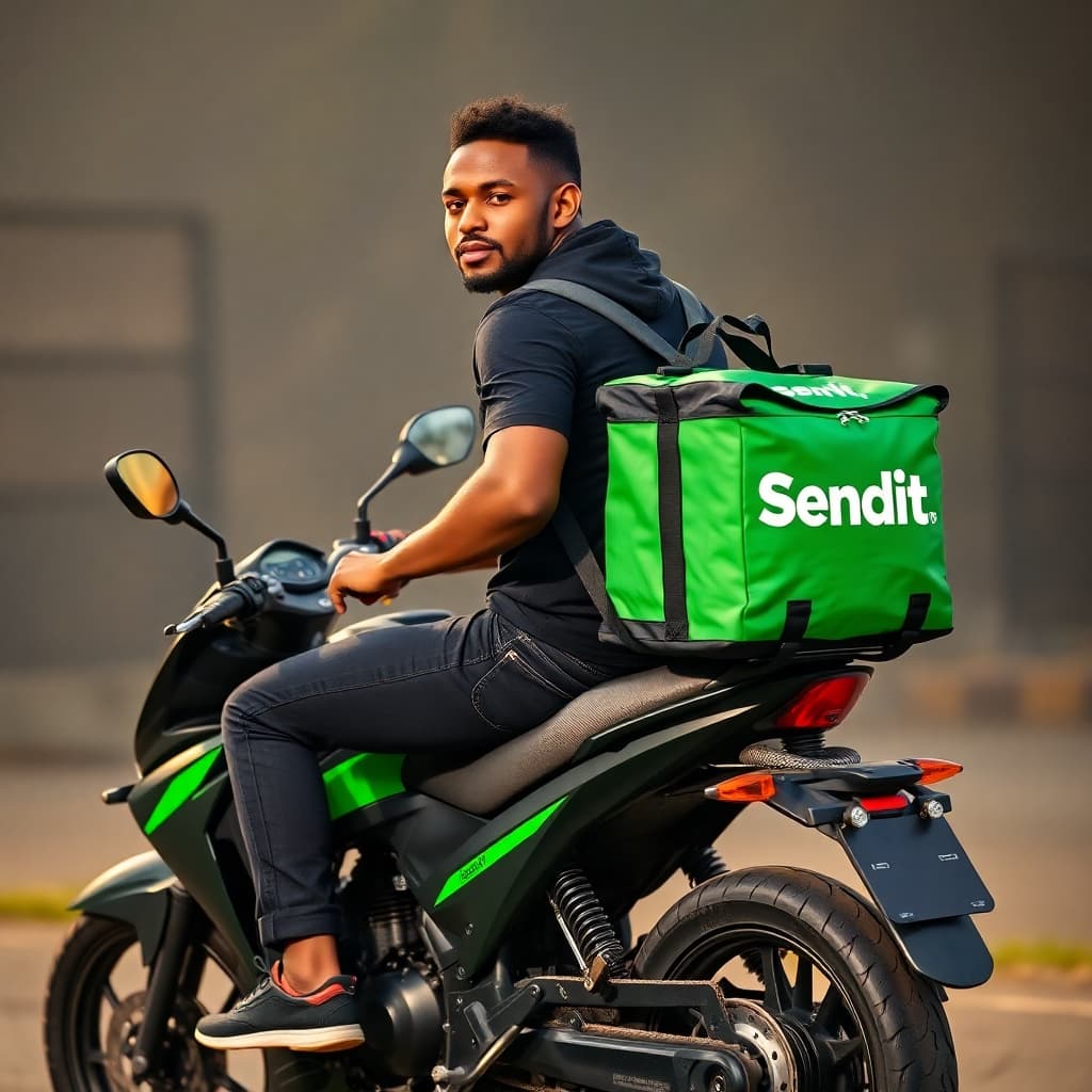SendIt rider ready for a delivery