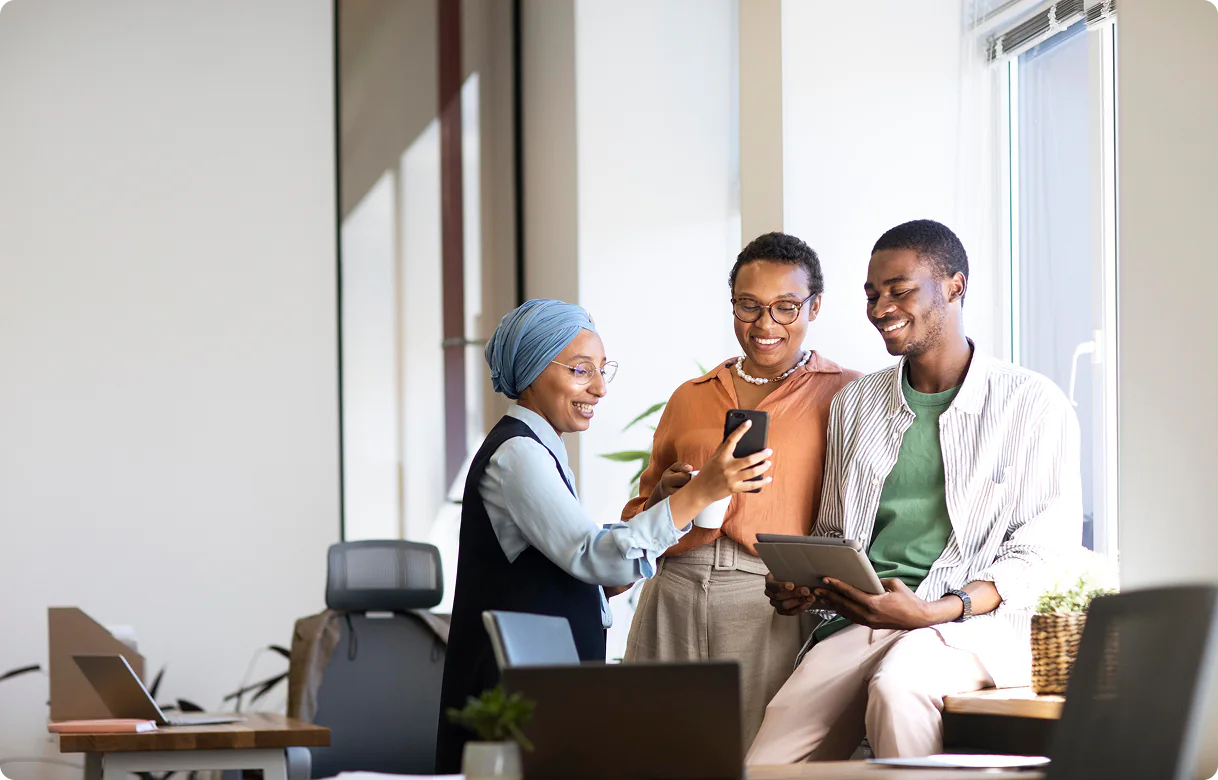 The SendIt team collaborating